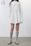 Marc le bihan double -neck shirt 2630 white